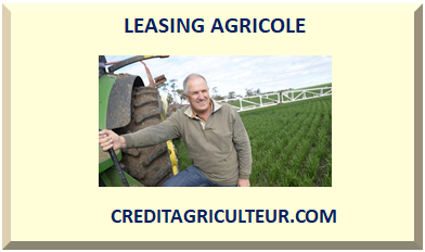 LEASING MATÉRIEL AGRICOLE LOA LLD 2025