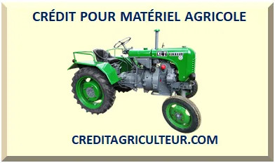 FINANCEMENT ÉQUIPEMENT AGRICOLE 2026